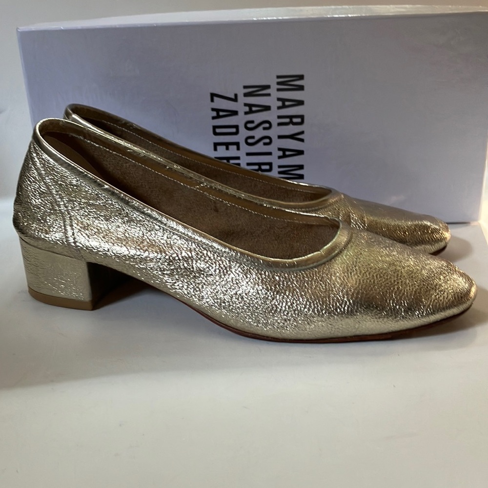 Roberta Ballerina by Maryam Nassir Zadeh in metallic, size 37